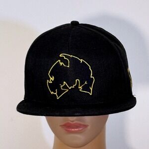 Grassroots Method Man Wu Tang Clan Snapback Hat Black Yellow Bee Logo 7 3/8